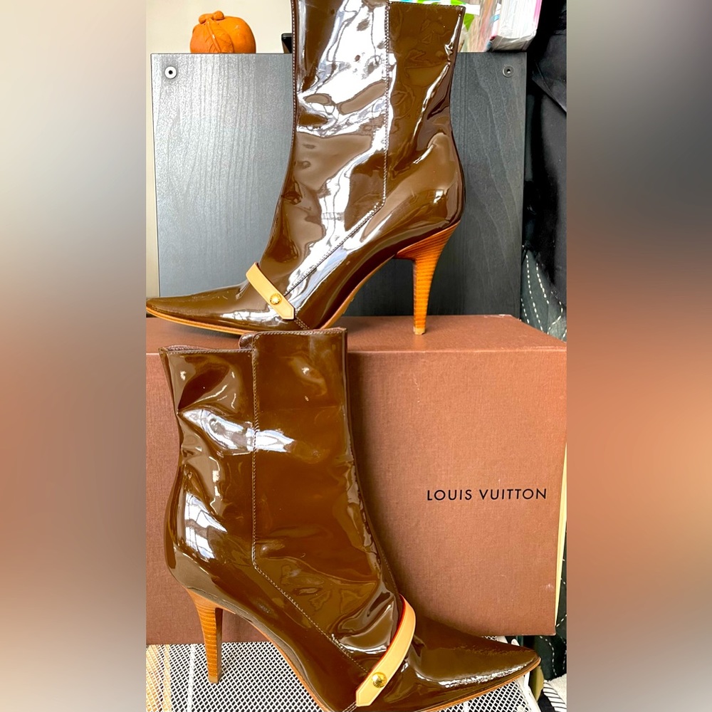Louis Vuitton Patent Leather Booties